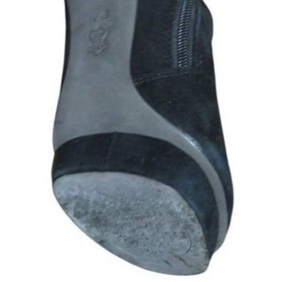 Tory Burch Cidnay Black Suede Leather Platform Ankle Booties Boots size 8.5 - Picture 9 of 12